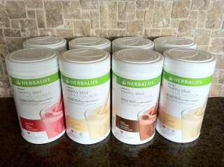 Lot of (8) Herbalife Formula 1 Nutritional Shake Mix 750g Mix or 