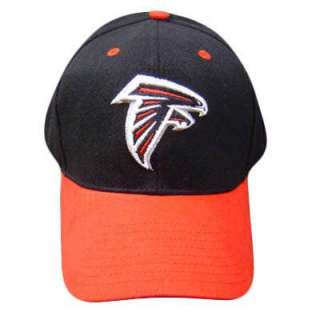 NFL ATLANTA FALCONS LOGO BLACK RED COTTON CAP HAT ADJ  