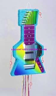 Rock Star Guitar Popout Pull String Pinata  