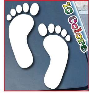  Bare Feet Car Window Stickers 4 Tall White Everything 
