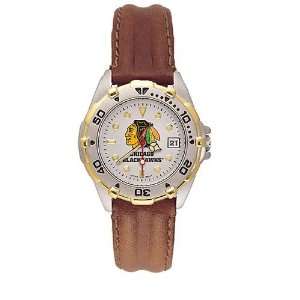  Chicago Blackhawks Ladies All Star Watch w/Leather Band 