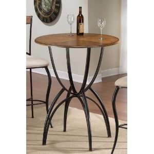  Bar Table with Wood Top in Black Finish