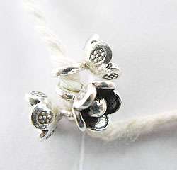 TWH Hill Tribe Silver 8 Flower Charms 6mm.  