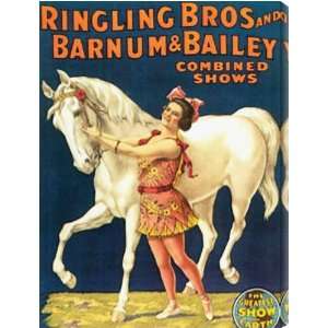  Barnum and Bailey, Woman and Horse AZV01394 arcylic 