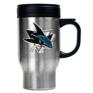 San Jose Sharks NHL Stainless Steel Travel Mug   Primary Logo  