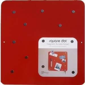  Square Dot 12 in Magnetic Bulletin Board   Red Office 