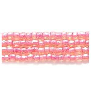   Seed Glass Bead, Size 9/0, Color Lined Fuchsia Topaz, 3000 Pack Arts