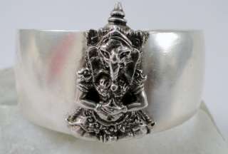 925 sterling silver cuff bracelet bangle Ganesha Ganesh  