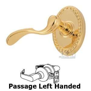  Passage paddle left handed lever with oval rope rosette in 