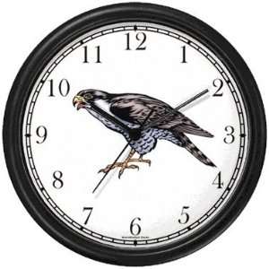 Falcon Bird Animal Wall Clock by WatchBuddy Timepieces (Slate Blue 