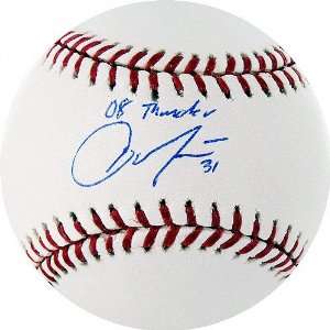   Autographed Baseball with 08 Thunder Inscription