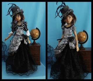 Heavy Metal SteamPunk Gambler outfit for Kaye Wiggs MSD Nyssa, Layla 