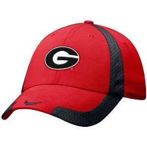   Georgia Bulldogs Red Basketball Swoosh Flex Fit Hat