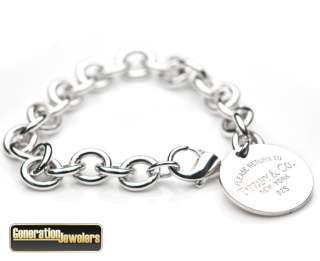 Authentic Please Return To Tiffany & Co. New York Charm Bracelet 925 