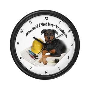  Rottweiler Needs Training Pets Wall Clock by  