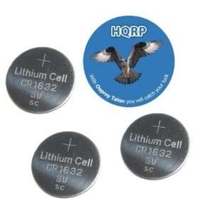  HQRP 3 Pack CR1632 Lithium Coin Battery plus Coaster Electronics