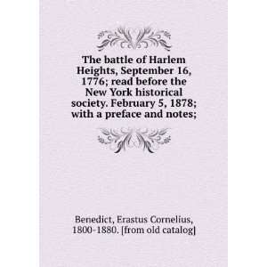 battle of Harlem Heights, September 16, 1776; read before the New York 