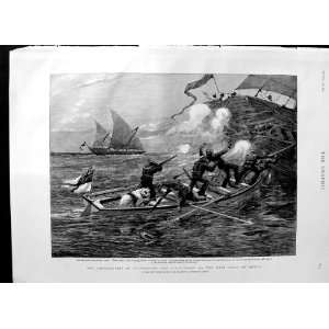  1892 Slave Trade Africa Bluejackets Battle Dhow Ship