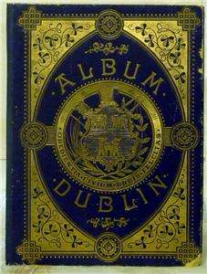 RARE 1880S ALBUM DUBLIN IRISH IRELAND ILLUSTRATED BRIDGES HORSE TRAMS 