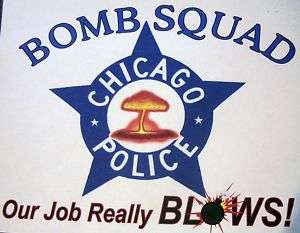 Sweatshirt Chicago Police BOMB SQUAD OUR JOB BLOWS  
