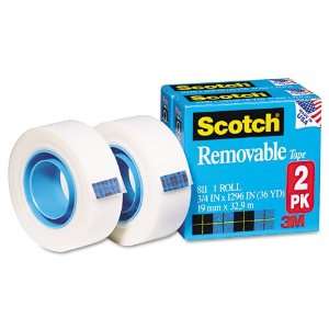    Removable Tape 811 2PK, 3/4 x 1296, 1 Core, 2 Rolls   Sold As 1 