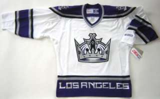AUTHENTIC CCM LOS ANGELES KINGS WHITE JERSEY SIZE LARGE  