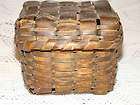 Antique East Coast Abenaqui Indian Basket With Cover