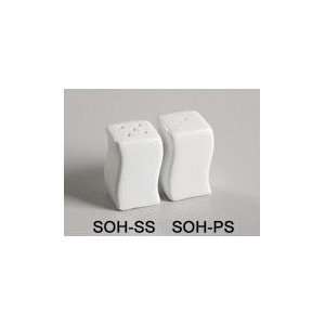 Soho Pattern Bone White Salt Shaker   3 