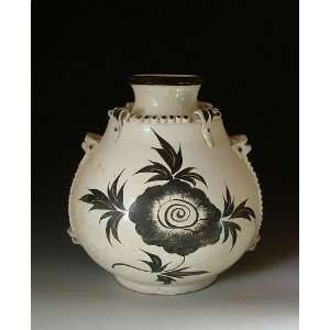  one Cizhou Ware Porcelain Mongolian Pouch shaped Pot 