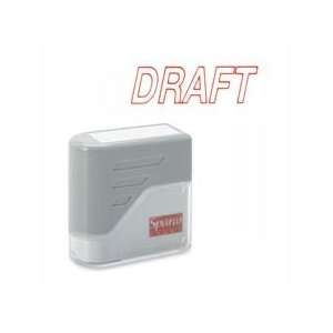 Sparco Products  DRAFT Title Stamp, 1 3/4x5/8, Red Ink    Sold as 