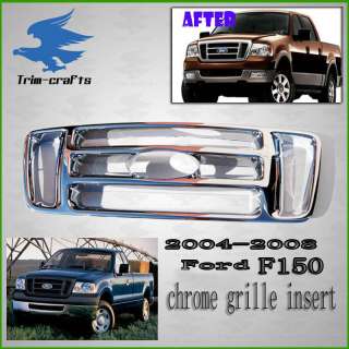 04 05 06 07 08 Ford F 150 Pickup Billet Chrome Grille Cover Grill Trim 