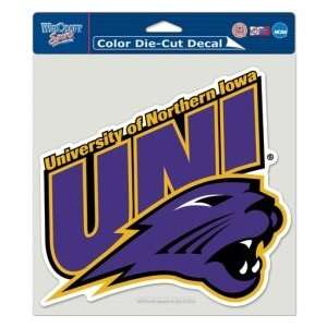 Northern Iowa Panthers Die Cut Decal   8x8 Color