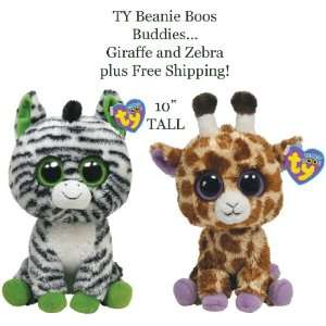  Ty Beanie Boos Pals Giraffe and Zig Zag Toys & Games
