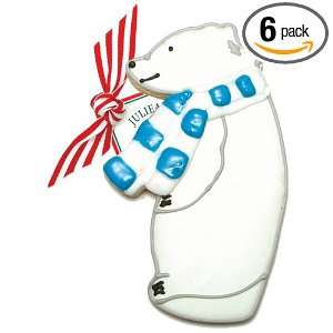 Traverse Bay Confections Hand Decorated Winter Polar Bear Cookie, 3.5 