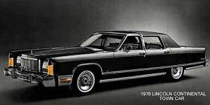 1976 LINCOLN CONTINENTAL ~ TOWN CAR (BLACK) MAGNET  