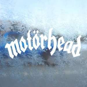  Motorhead White Decal Lemmy Metal Rock Band Window White 
