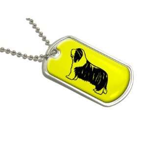  Bearded Collie   Military Dog Tag Luggage Keychain 