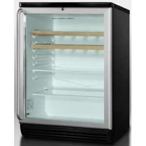   Freestanding Beverage Refrigerator in Black with G Appliances