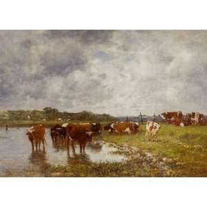   Meadow on the Banks of the Toques, By Boudin Eugène 