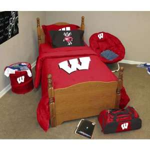 Wisconsin Badgers NCAA Bed in a Bag   Twin  Sports 