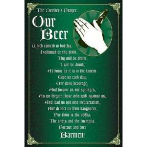  BEER DRINKERS PRAYER COLLEGE 24 X 36 POSTER #PP30668 