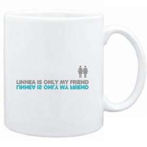  Mug White  Linnea is only my friend  Female Names 