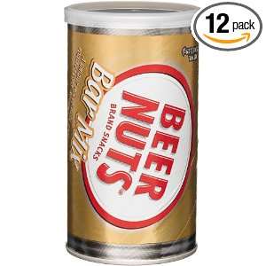 BEER NUTS Bar Mix, 4.25 Ounce Cans (Pack of 12)  Grocery 