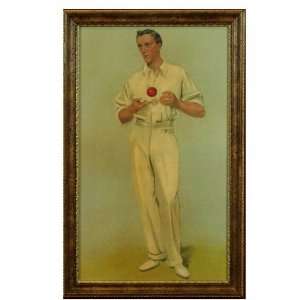  Vintage Cricket Player Framed Artwork