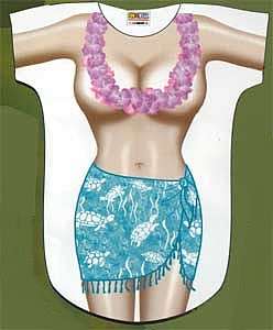 Tropical Bikini Beach Cover Up Body T Shirt Toppless  