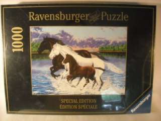   1000 PC RAVENSBURGER PUZZLE SPECIAL EDITION FAMILY RUN HORSES  