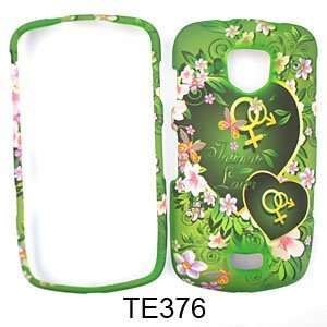 CELL PHONE CASE COVER FOR SAMSUNG DROID CHARGE I510 TWO GREEN HEARTS 