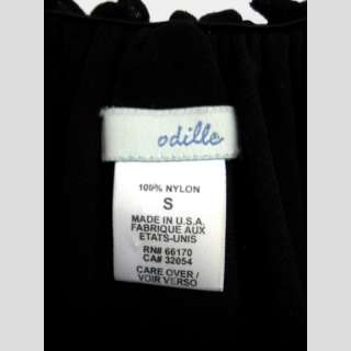 ANTHROPOLOGIE Odille Ruffle Babydoll Empire Dress Black S 4/6  