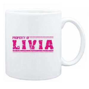  New  Property Of Livia Retro  Mug Name