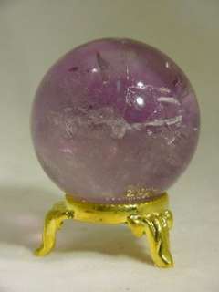 BUTW 2 Natural Brazilian amethyst sphere with stand lapidary 0505c 